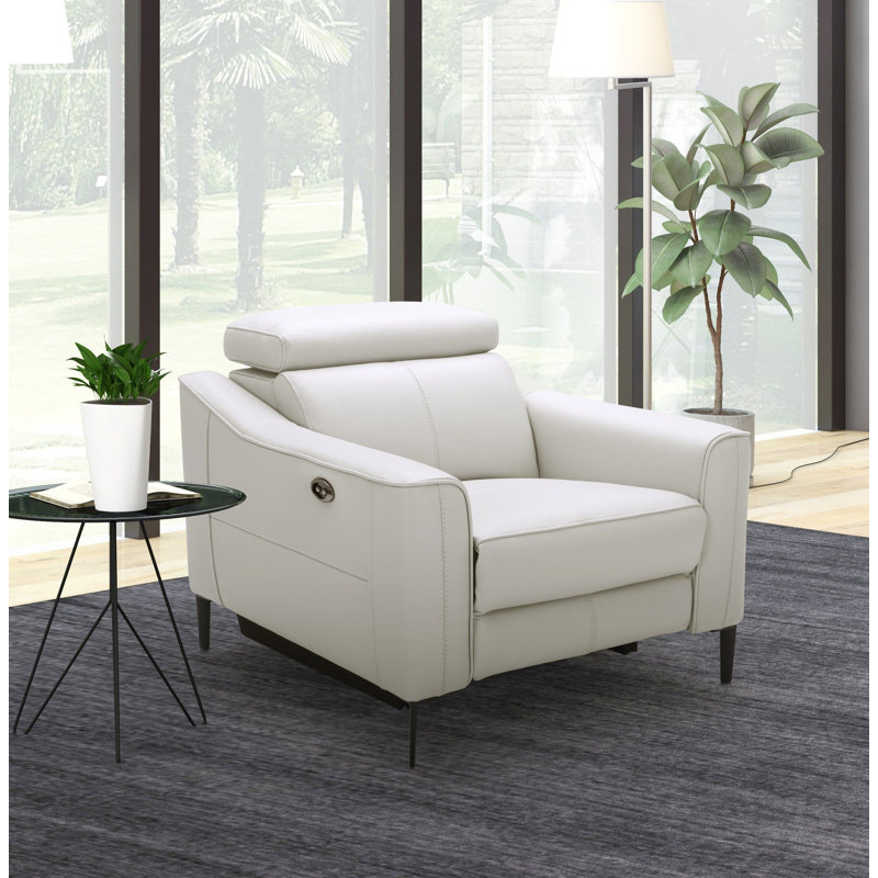 Anisia Power Recliner, White
