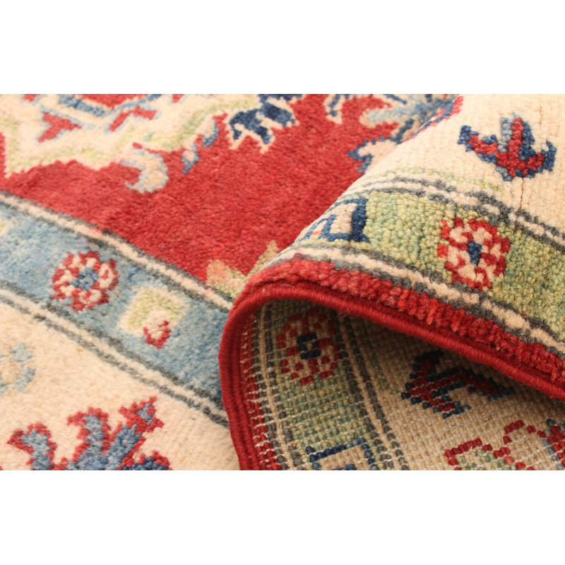 Tapis unique en laine noué à la main style Gazni des années 2010 de 5 pi x 6 pi 8 po brun Qaiden