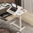 18.7" Adjustable Pneumatic Overbed Table with Wheels Split Top Tilting Bedside Bed Table-1912412499
