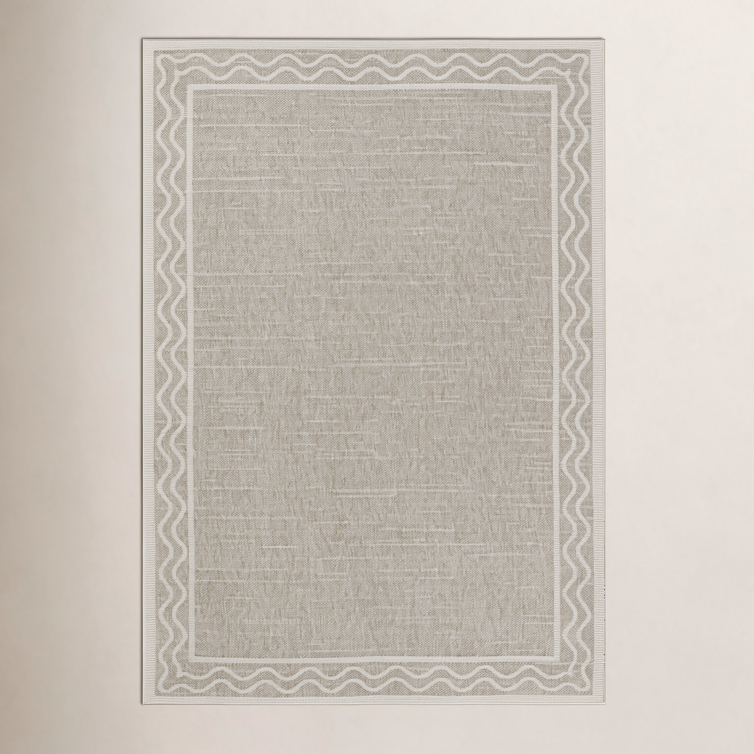 Saybrook Gray Indoor Outdoor Rug, Rectangle 6'6" x 9'