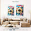 Ensemble de 3 balles de soccer amusantes sur toile-45574234