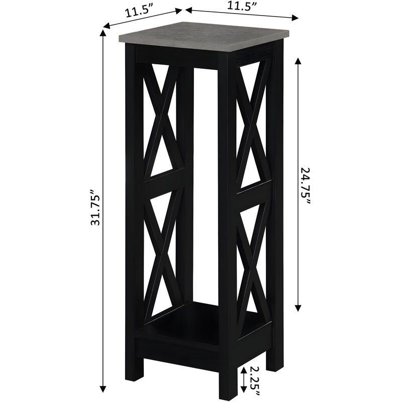 Oxford Plant Stand With Bottom Shelf For Display, Crafted From Durable MDF And Particle Board, Ideal For Home Décor And Collectibles