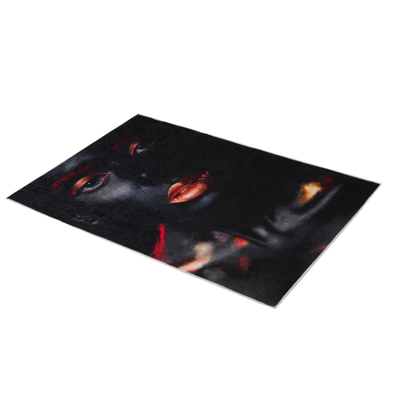 Premium Hall Carpet, 3.3 x 6.6 Feet, 100% Polyester, 0.3 in Pile Height | Antibacterial, Non-Slip Underside, Machine Washable | Elegant 3D Digital Print Design, Perfect for Entryways & Living Rooms