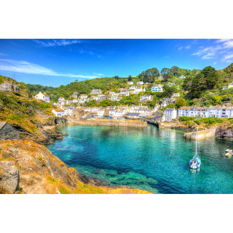 Cornwall England Turquoise Sea by Acceleratorhams - Wrapped Canvas Print, 81cm H x 122cm W