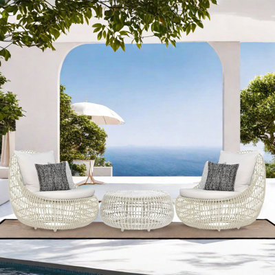 Ensemble de canapé de patio en rotin PE