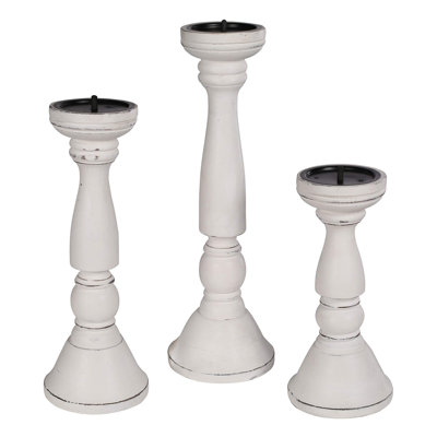 Ensemble de 3 porte-bougies Rustic