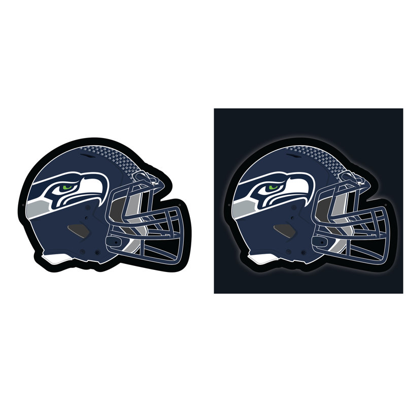 NFL LED Helmet Shaped Lighted Wall Sign, Seattle Seahawks