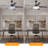 Annagail 52" 5-blade Flush Mount Ceiling Fan with LED Light and Remote Control-1649997003