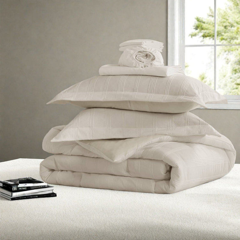 Neutral Polyester Queen Bedding Sets, Modern Style For Home