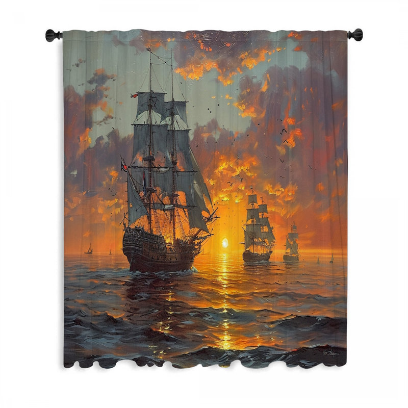 Panneau de rideau transparent Altnahinch, L 50 po x L 96 po