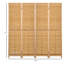 Cloison d'intimité portable à 4 panneaux pliables - 5,5 pi de hauteur. Double paroi latérale tissée à la main pour le bureau à domicile, élégance naturelle et grand pliage. Attrait, pliable