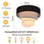 1 -Light E27 Ceiling Light - Modern Black Fabric Shade