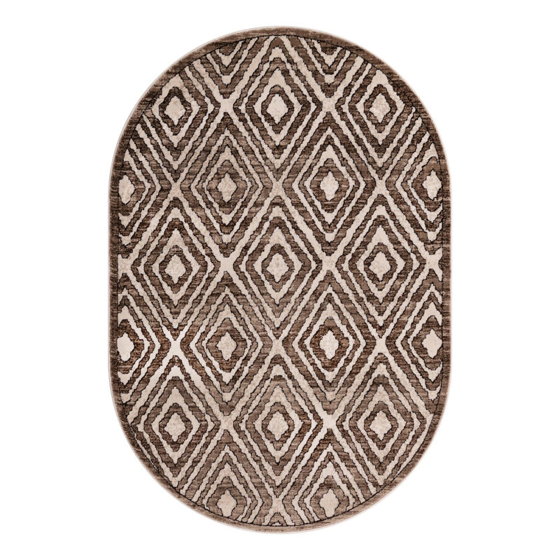Amorrah Moroccan Indoor Rug, Oval 4' x 6'