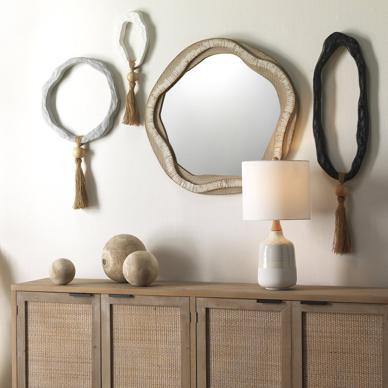 Rattan Flat Wall Mirror