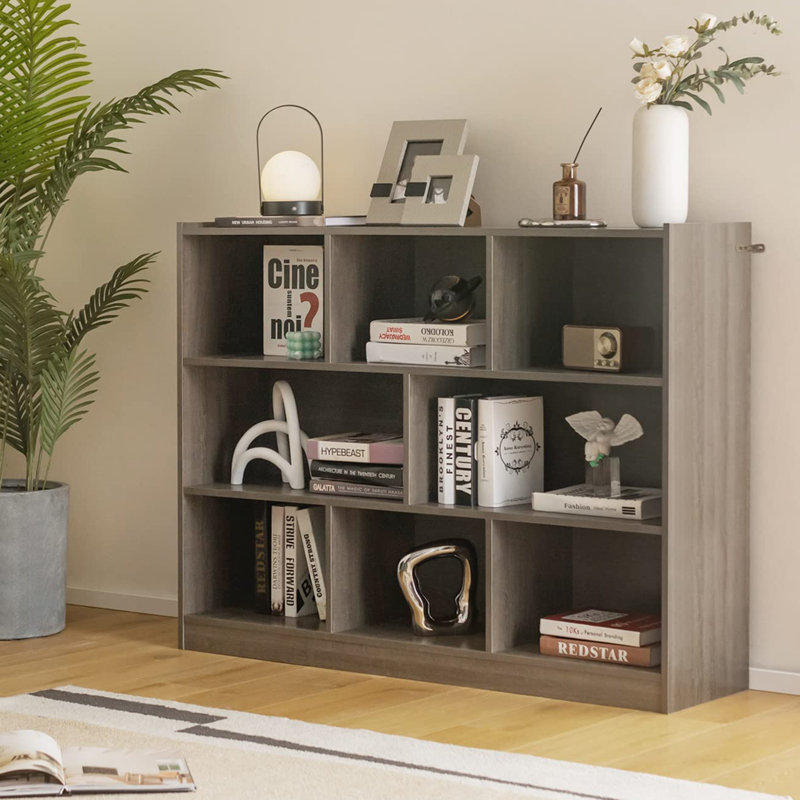 Bibliothèque à 8 cubes, Chêne gris