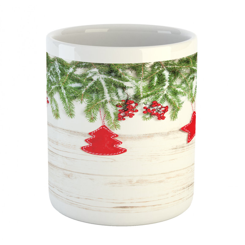 Grande tasse à café noel tree branches