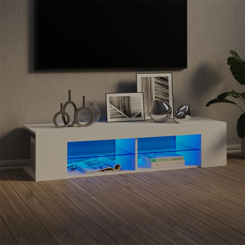Albinas Unfinished TV Stand for TVs up to 60", White