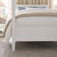 Lit plateforme à baldaquin Calder Queen en pin massif de style Mid-Century avec pieds fuselés-135444829-135444830