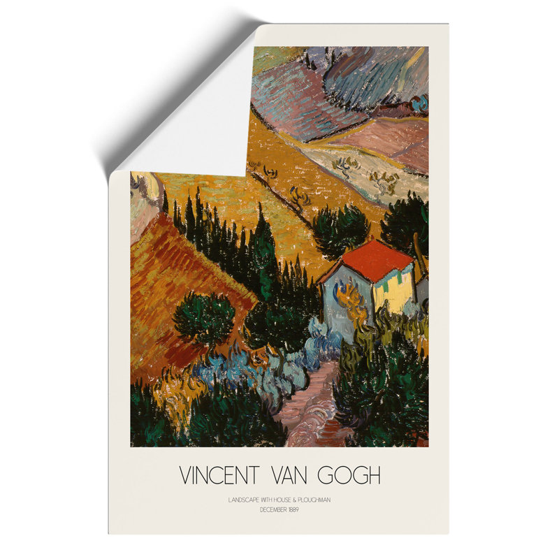 Landscape with Border by Vincent van Gogh - Frameless Print, 42cm H x 30cm W x 0.1cm D