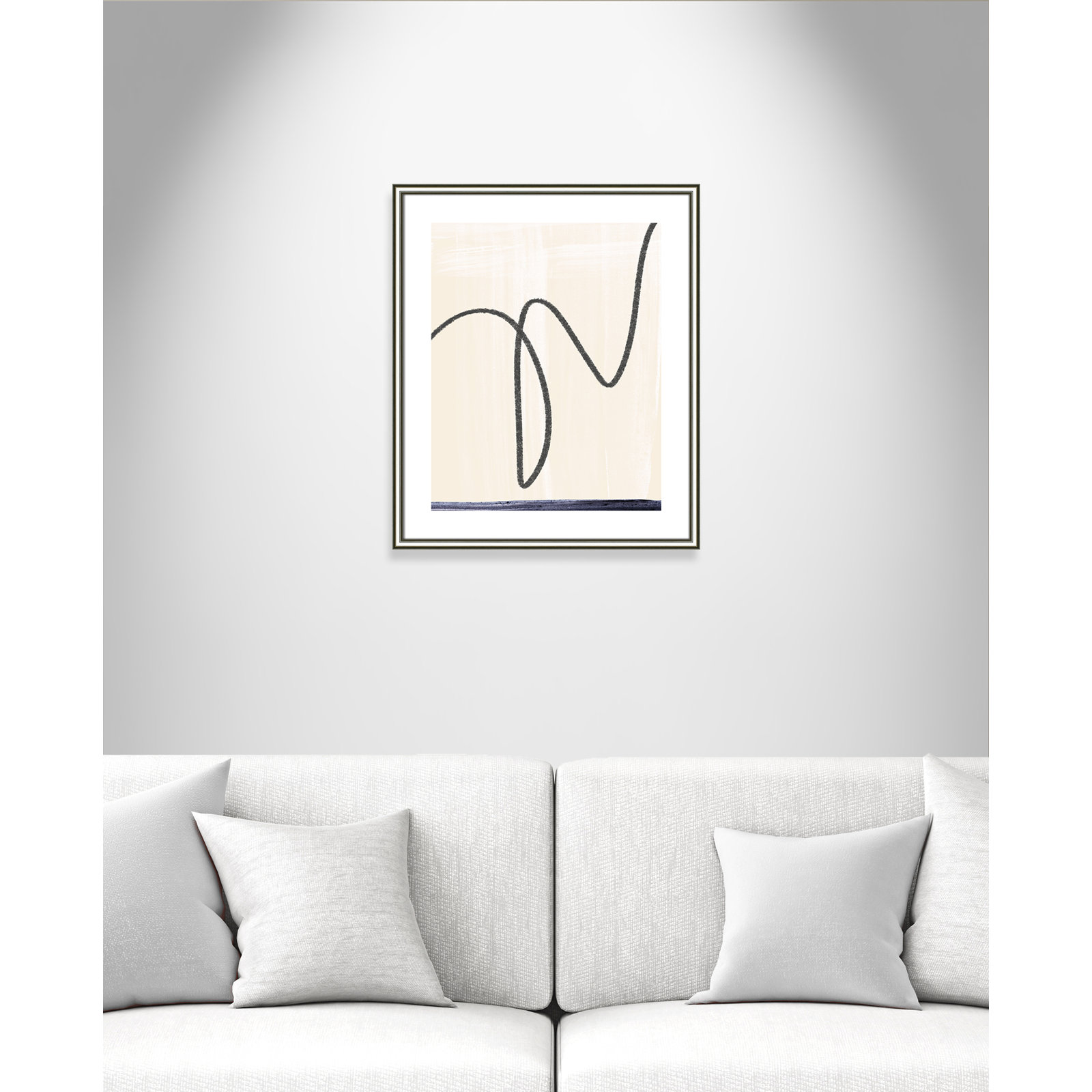 Tigerlily "Departured I" Painting, 26.75" H x 22.75" W x 0.88" D, Silver Framed Paper