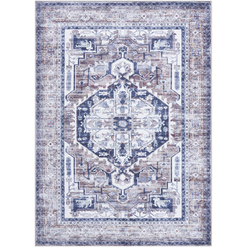 Tapis traditionnel lavable à la machine Ruland, Rectangle 7 pi 10 po x 10 pi 2 po