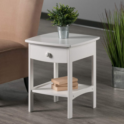 Curved End table/Night Stand with one drawer