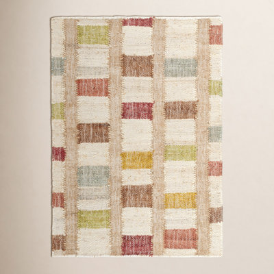 Mosaic Multi Hand-Woven Geometric Jute Rug