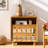 26.7" Modern Nightstand with Mirrored Drawer Fronts, Built-In Charging Station, 2 USB Ports & 2 AC Outlets-1772782537