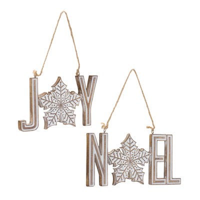 3.5'' Resin Christmas Phrases Holiday Shaped Ornament