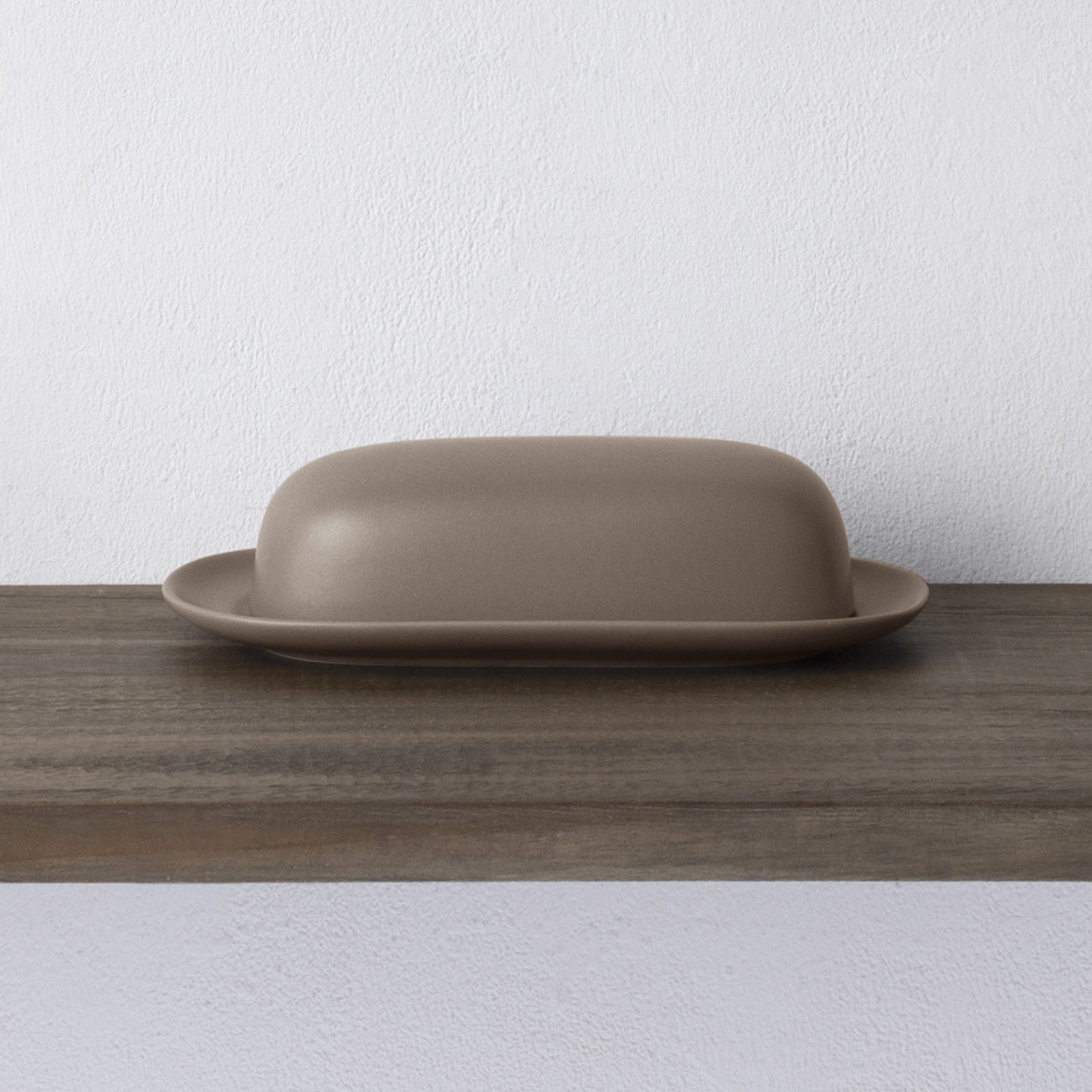 Noritake Colorwave Covered Butter Dish, 8.5'' W X 2.25'' H, Clay