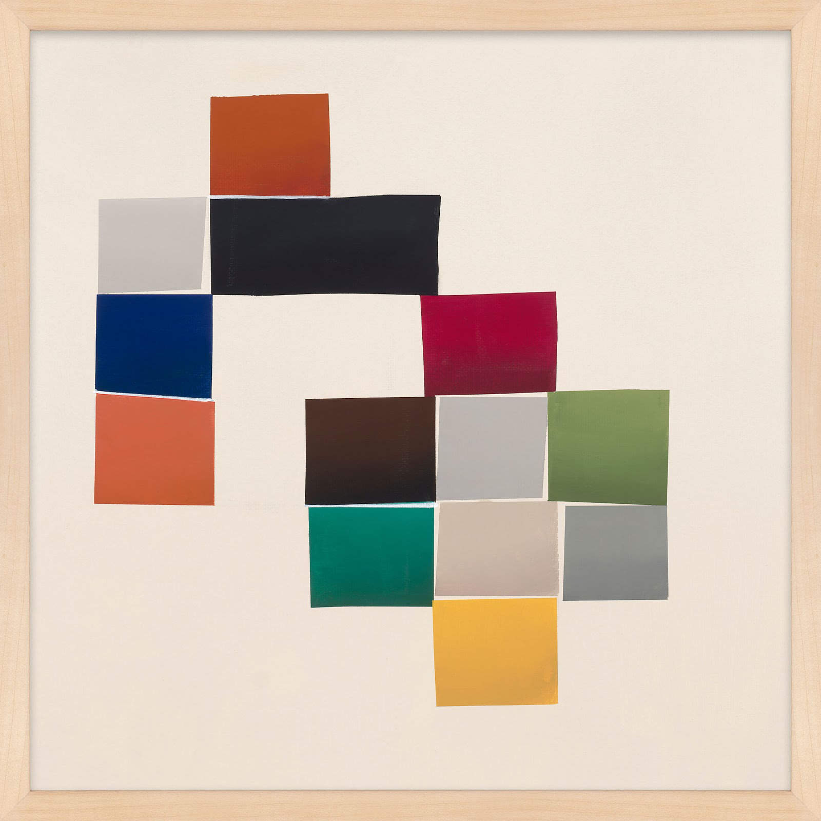 Jewels 3 by Lee Lessem, Maple Framed, 44" W x 44" H