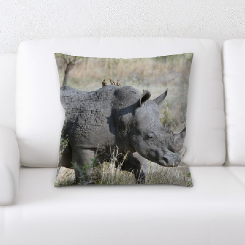 Eveland Rhino Throw Pillow
