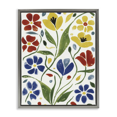 Cadre flottant scandinave avec fleurs de jardin, design par Annabelle Hall