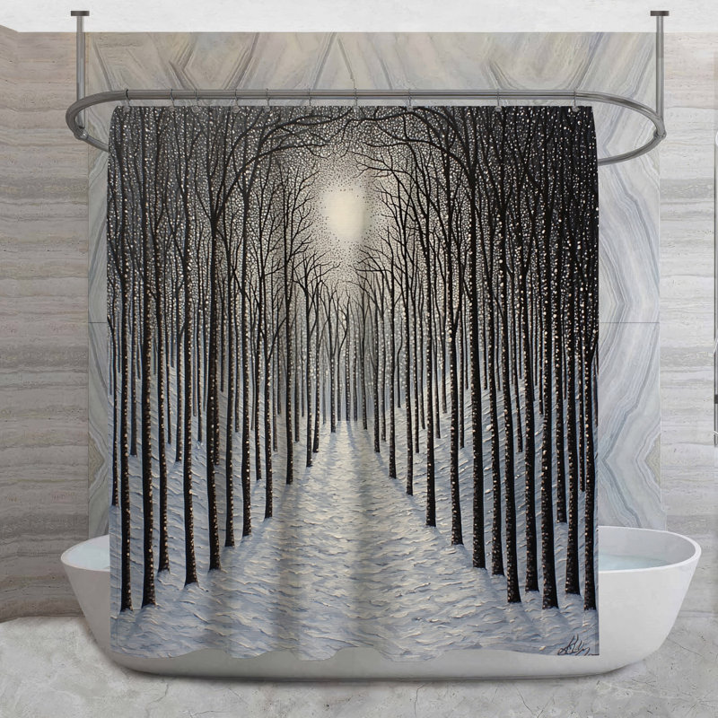Rideau de douche Winter Forest, H 84 po x l 70 po