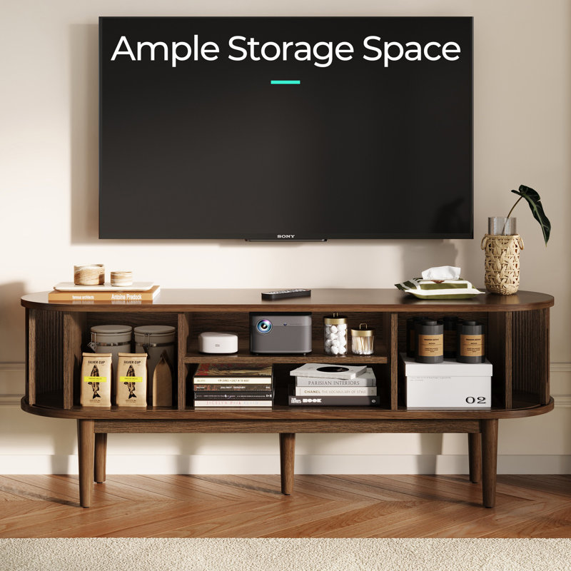 4-Piece Living Room Table Set (1 Coffee Table, 2 End Table, And 1 TV Stand), Dark Brown