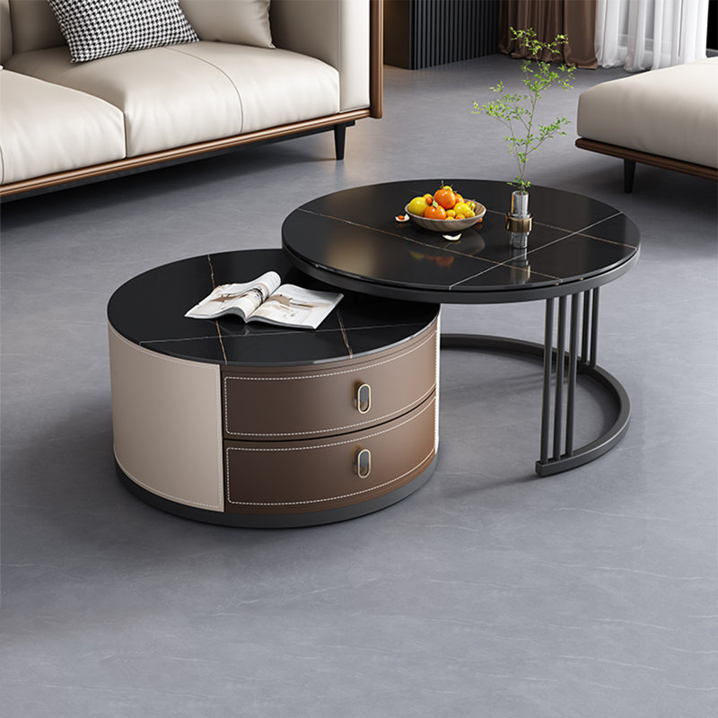 Ensemble de tables basses Modern, Noir, H 17,7 po x L 27,6 po x l 27,6 po