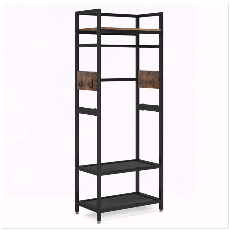Petit portemanteau 22,75 po avec tringle et tablettes