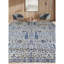 Tapis ivoire / bleu noué à la main de haute qualité-64412823