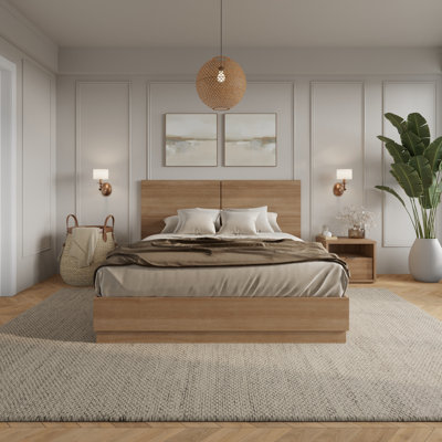 Dean 3 Piece Bedroom Set With Headboard, Slatted Bedframe, 1 Nightstand by Ebern Designs