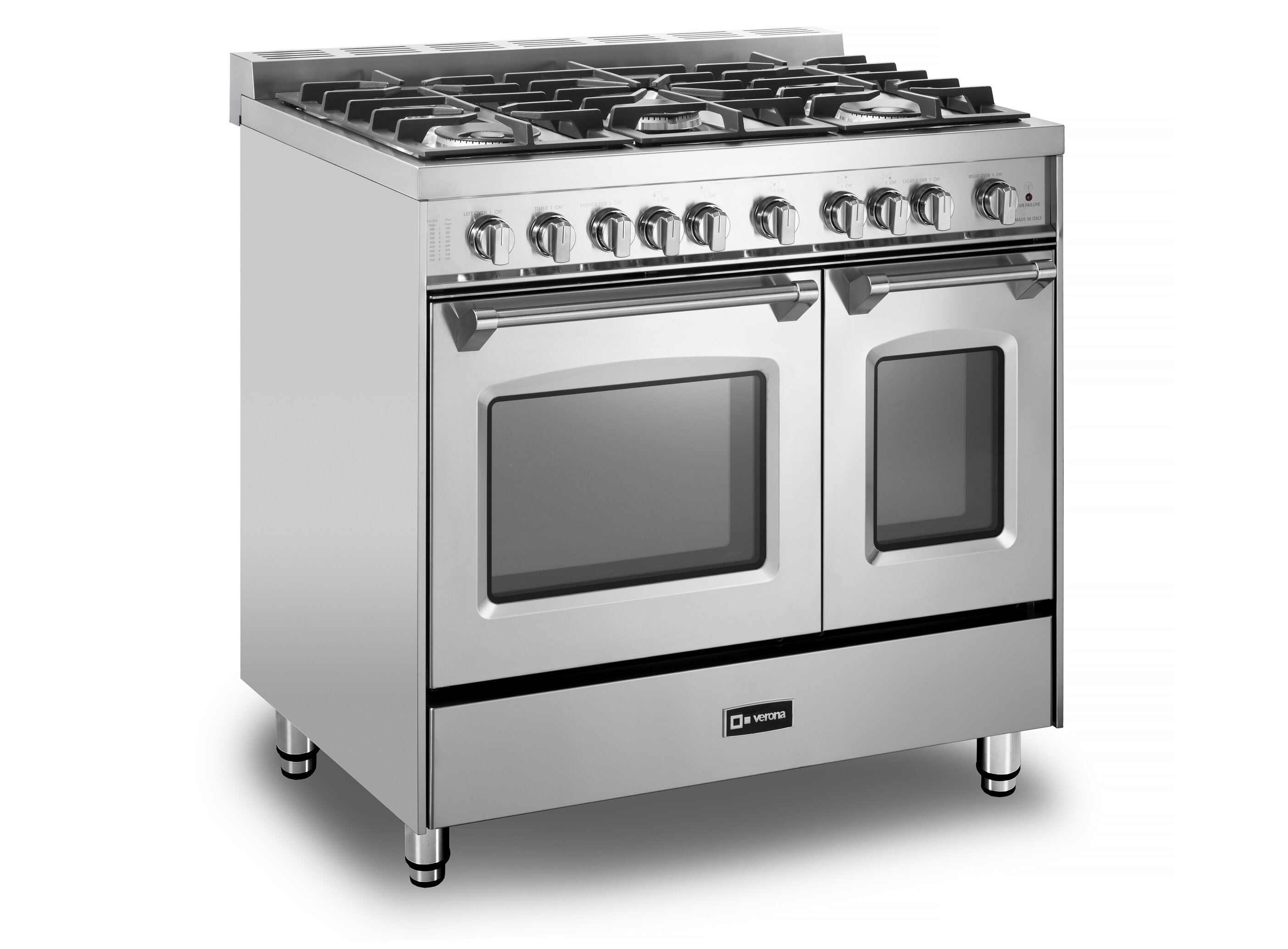Verona® Prestige 36 White Double Oven Freestanding Electric Range, Fred's  Appliance
