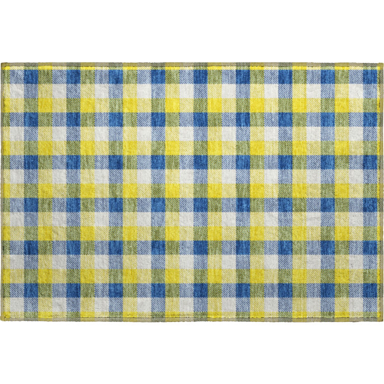 Premium Machine Washable Crumley AMF1053 Plaid Rug