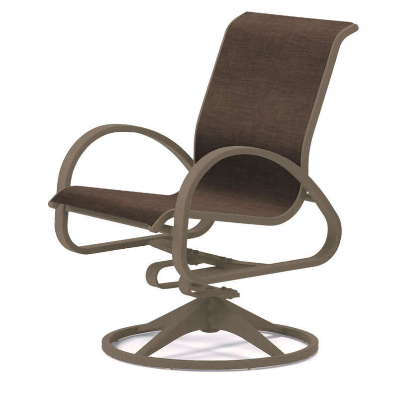 Fauteuil de patio pivotant Hiraku, Moka Sunbrella®, Désert texturé