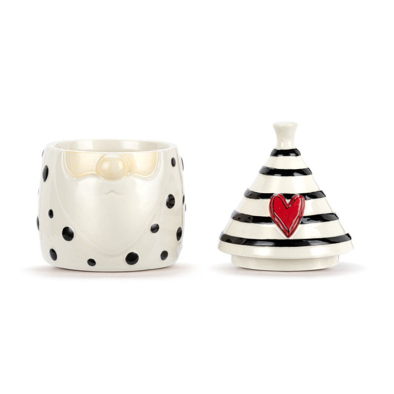 Black Dots Gnome Planter - 4X7.5In