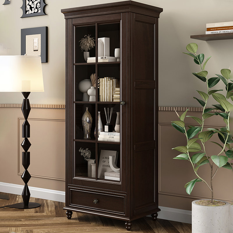 Brownness Solid Wood+Glass Display Cases