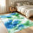 Green Blue Marble Texture carpet-easy to clean, machine-washable, soft and comfortable; suitable for door mats, kitchens, living rooms, bedrooms, corridors, and laundry areas. Easy to clean, durable carpet for home decoration.-112536341
