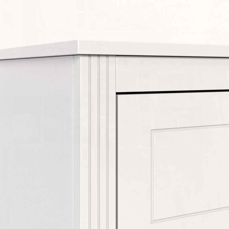 Commode double blanche à 6 tiroirs, White