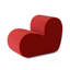 91cm Heart Sofa Upholstered Cotton Accent Chair