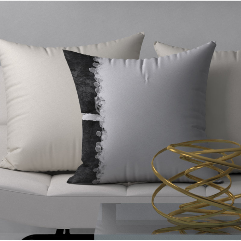 Abstract Reversible Throw Pillow, 24" x 24"