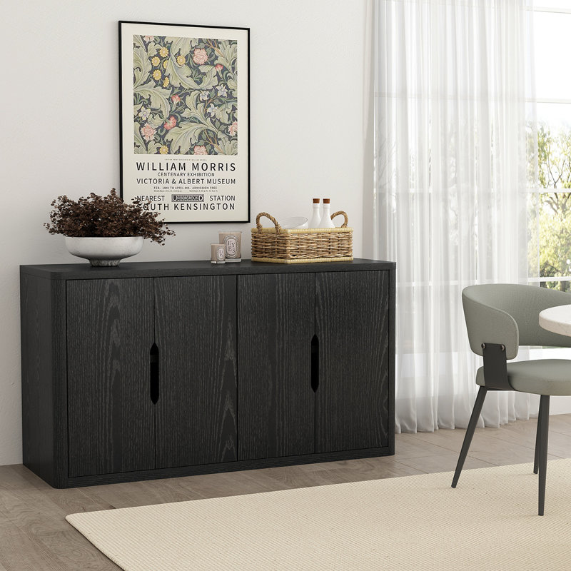 Rivington 60" Sideboard In Black, Black
