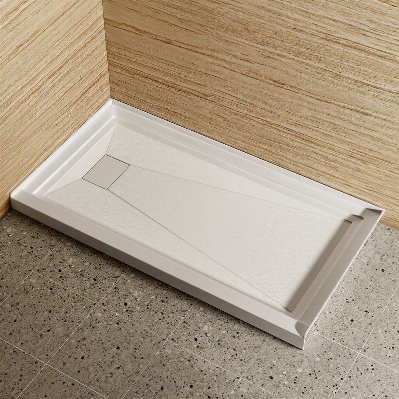 Base de douche rectangulaire en acrylique 60 po L x 32 po l, Gauche
